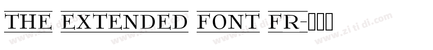 the extended font fr字体转换